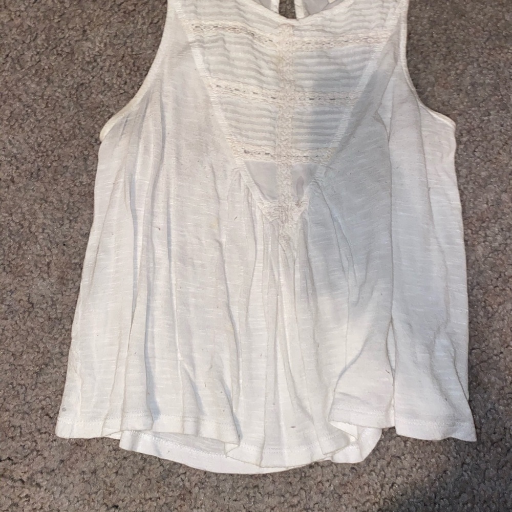 White crop tank top